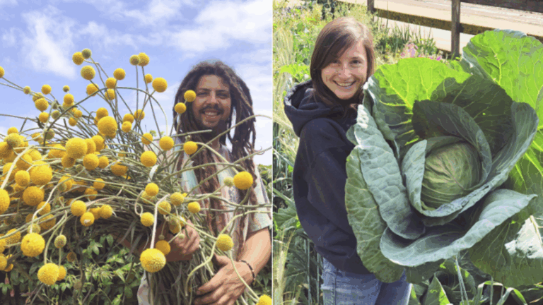 TJ Silva and Carli Cullen founded All Good Things Farm in the Salinas Valley, where they now grow specialty produce and flowers using small-scale, no-till, regenerative practices rooted in permaculture values.